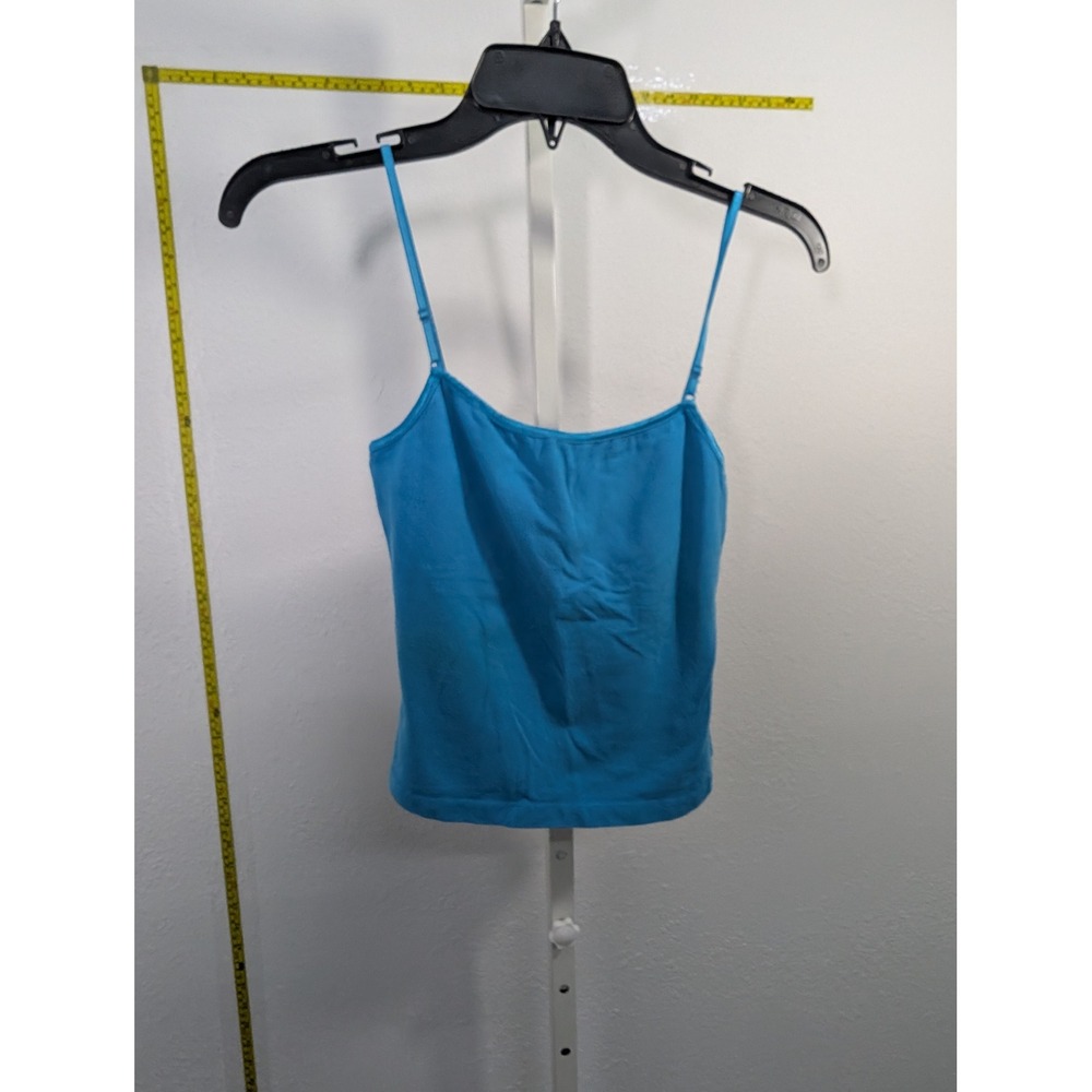 Ambiance Apparel Womens Turquoise Blue Adjustable Spaghetti Strap Camisole Top